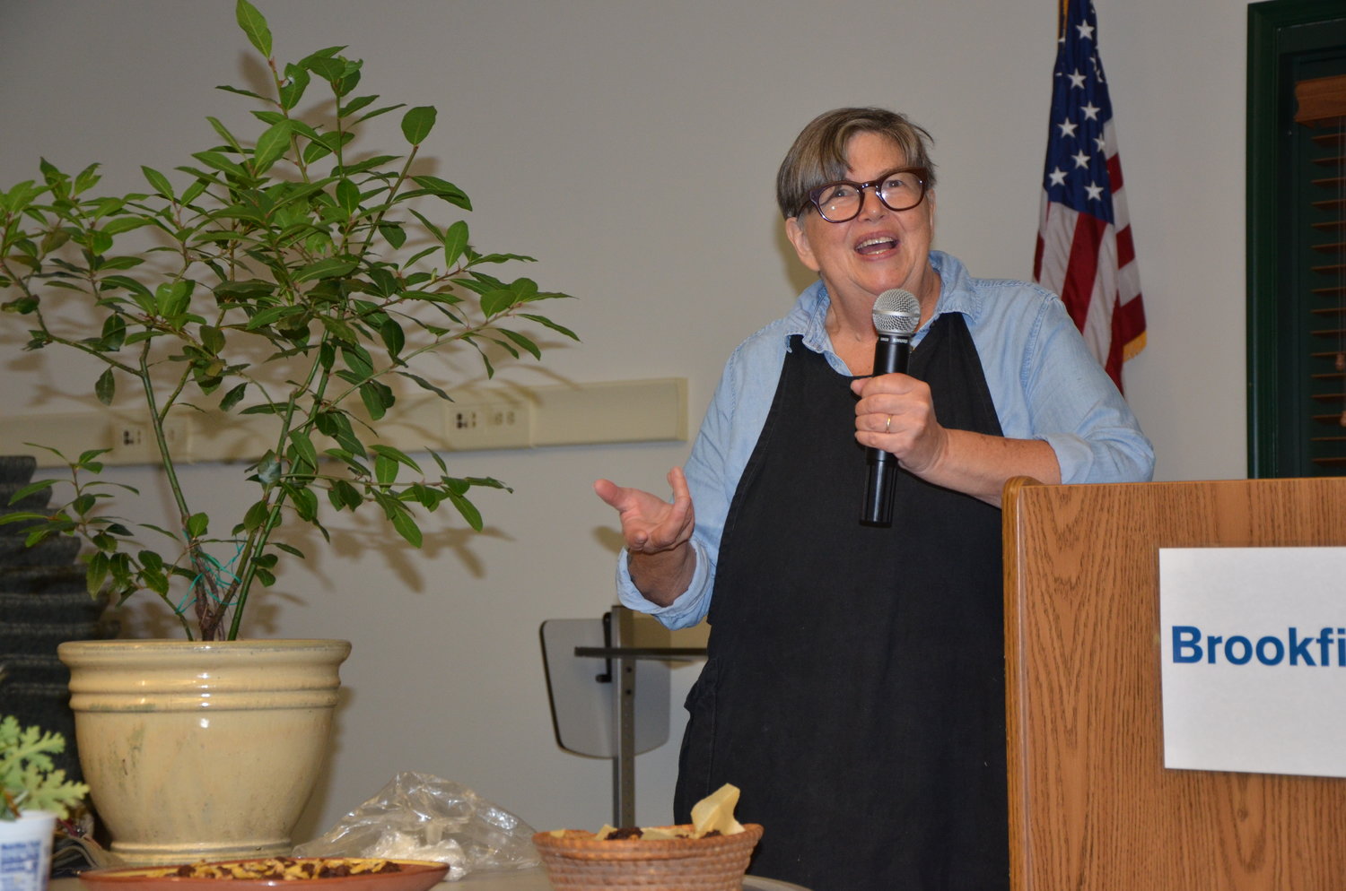 Guest speaker Marcia Dunsmore specializes in breads and desserts—baking with garden herbs.